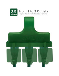 Adaptador de Enchufe de Pared K KASONIC 3 Salidas Resistente 2