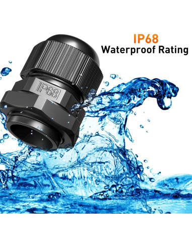 Pasacables de Plástico Impermeables GiBot - 25 Unidades PG7/9/11/13.5/16