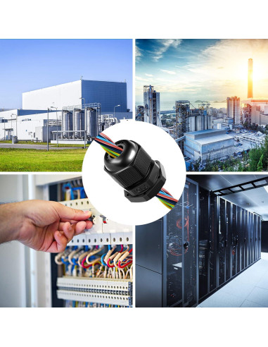 Pasacables de Plástico Impermeables GiBot - 25 Unidades PG7/9/11/13.5/16