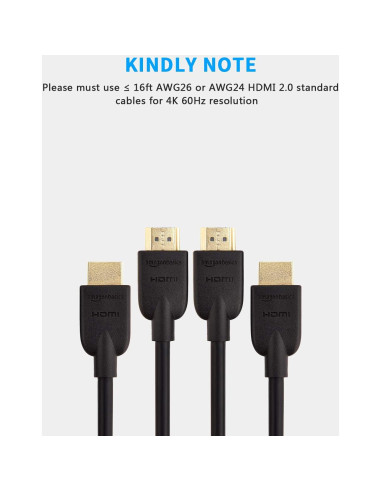 Conmutador HDMI 4 Puertos 4K 60Hz Koopman con Control Remoto