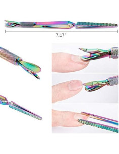 Pinzas de Acero Inoxidable WOKOTO para Uñas Acrílicas 22cm 2