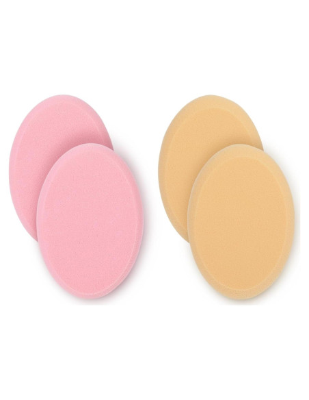 Paquete de 4 Esponjas Ovaladas de Maquillaje SynHHergyx