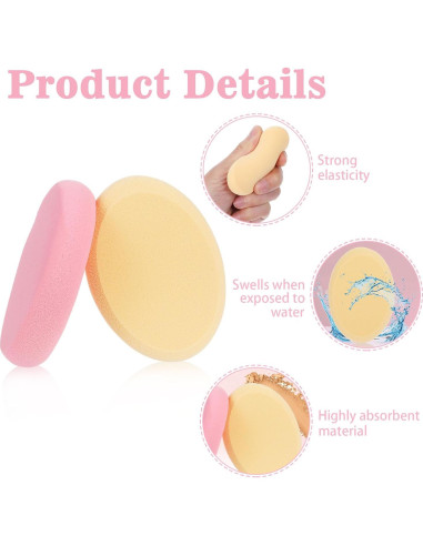 Paquete de 4 Esponjas Ovaladas de Maquillaje SynHHergyx