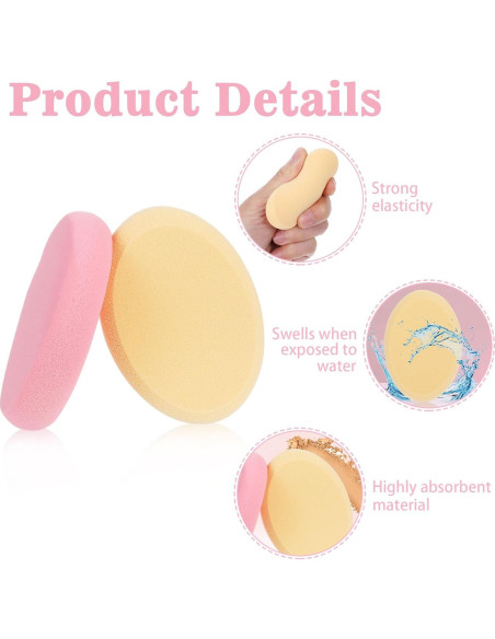 Paquete de 4 Esponjas Ovaladas de Maquillaje SynHHergyx