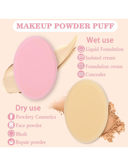 Paquete de 4 Esponjas Ovaladas de Maquillaje SynHHergyx