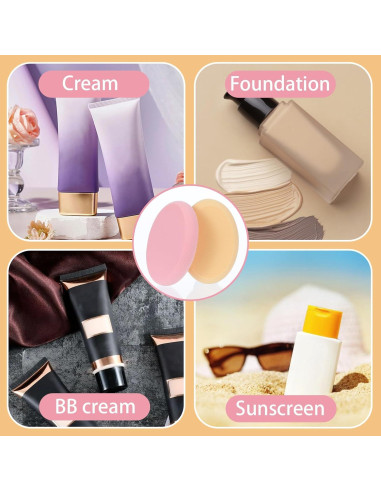Paquete de 4 Esponjas Ovaladas de Maquillaje SynHHergyx