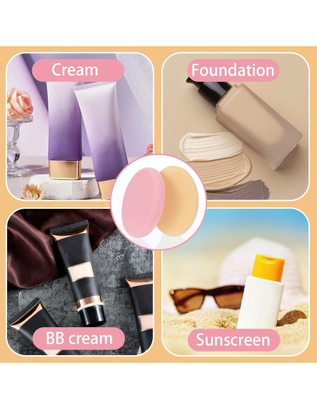 Paquete de 4 Esponjas Ovaladas de Maquillaje SynHHergyx