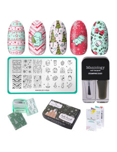 Kit de Estampado de Uñas Maniology Navidad - Animales Kawaii