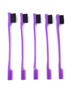 5 Cepillos de Bordes Doble Cara Honbay 17.8cm Púrpura