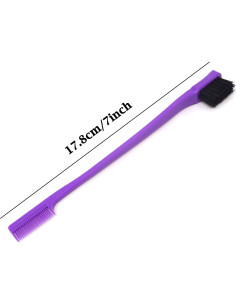 5 Cepillos de Bordes Doble Cara Honbay 17.8cm Púrpura 2