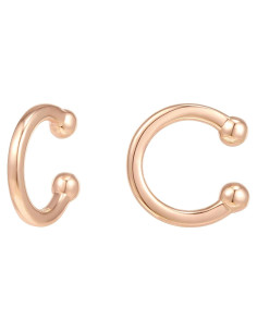 Aretes Huggie Redondos PAVOI de Plata 925 Baño Oro 14K 12mm