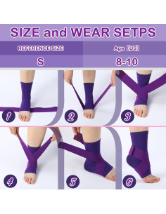 Férula de Tobillo para Niños Tarpop Pequeña Púrpura Ajustable 2