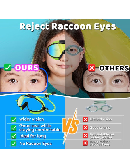 Gafas de natación Vvinca Kids antiempañante UV para niños Gafas de natación Vvinca Kids antiempañante UV para niños