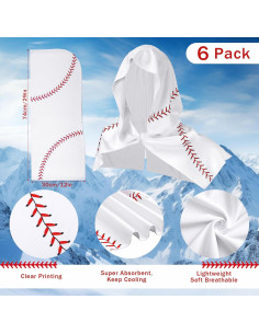 Paquete de 6 Toallas de Enfriamiento Colingmill para Béisbol 2