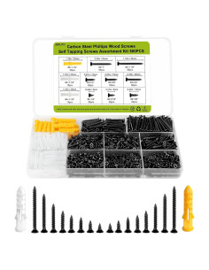 Kit de Tornillos de Cabeza Plana Phillips JERLITU 500 Pcs M3