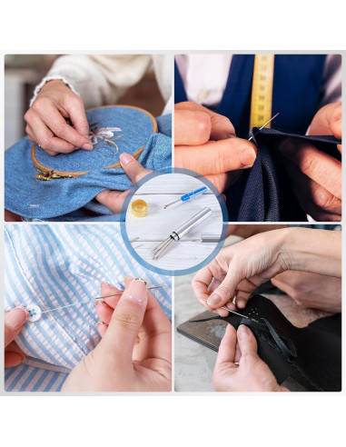 Agujas de Bordado KYUEWRT - 25 Piezas, 5 Tamaños, Aluminio