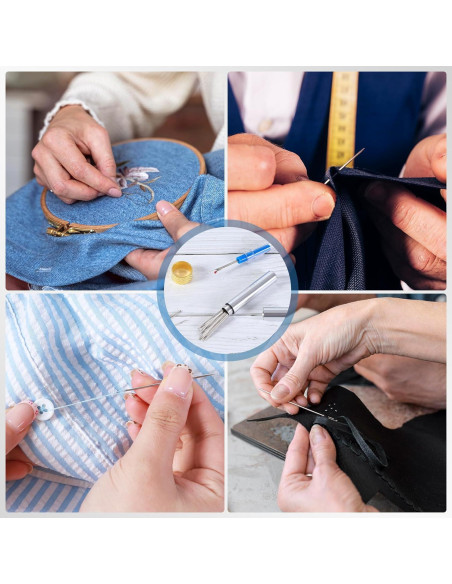 Agujas de Bordado KYUEWRT - 25 Piezas, 5 Tamaños, Aluminio