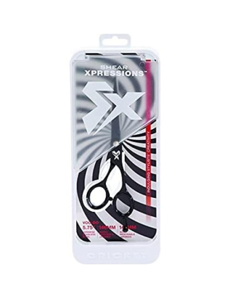 Tijeras de Corte Profesional Cricket Shear Xpressions 14.6 cm - Acero Inoxidable Japonés, Silenciador de Confort