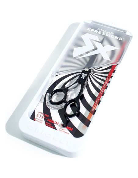 Tijeras de Corte Profesional Cricket Shear Xpressions 14.6 cm - Acero Inoxidable Japonés, Silenciador de Confort