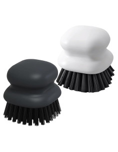 Cepillo de Fregar MUUBOOX 2 Pack Ergonómico Nylon Negro y Blanco