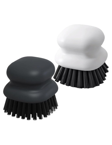 Cepillo de Fregar MUUBOOX 2 Pack Ergonómico Nylon Negro y Blanco