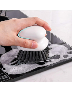 Cepillo de Fregar MUUBOOX 2 Pack Ergonómico Nylon Negro y Blanco 2