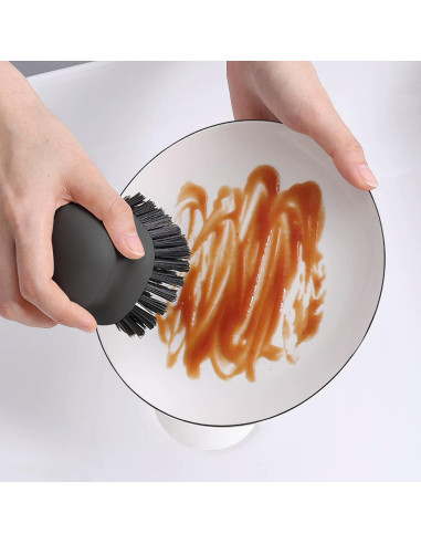 Cepillo de Fregar MUUBOOX 2 Pack Ergonómico Nylon Negro y Blanco