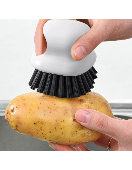 Cepillo de Fregar MUUBOOX 2 Pack Ergonómico Nylon Negro y Blanco