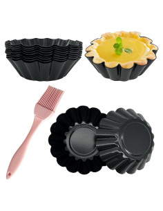 12 Moldes para Tartas de Huevo Urxirha 7.6 cm Antiadherentes