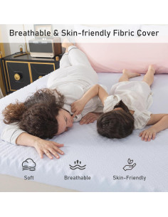 Colchón Viscoelástico King WhatsBedding 7.6 cm con Funda Lavable 2