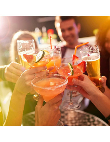 120 Palillos de Cóctel de Bambú Rosa para Aperitivos 11.94 cm