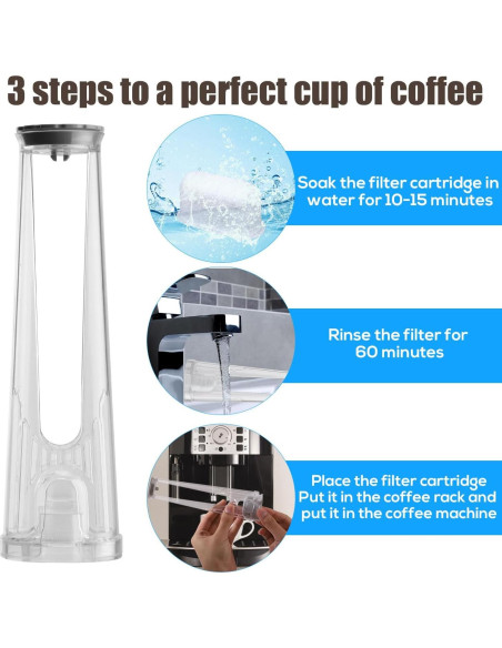 Kit de Filtro de Agua para Cafeteras Keurig 2.0 - 1 Soporte + 3 Cartuchos