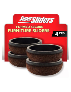 Deslizadores Redondos de Fieltro Autoadhesivos Super Sliders 4 Pzas