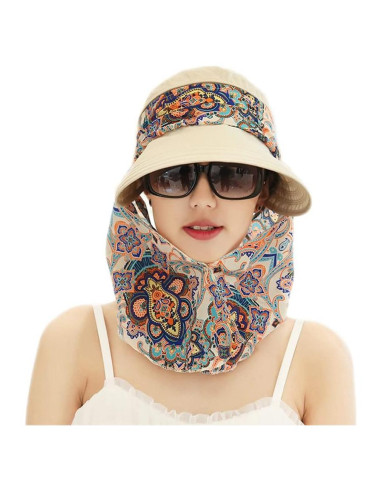 Sombrero de Sol Plegable UV Impermeable Unisex Beige