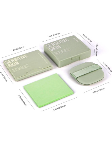 Papel Absorbente de Aceite KYDA 200 Hojas con Puff y Espejo