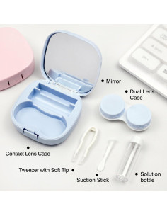 Kit de Viaje para Lentes de Contacto Zoolinn - Rosa y Azul 2