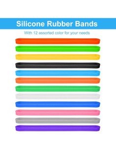 Bandas de Goma de Silicona Coopay 60 Piezas 14 cm Coloridas 2