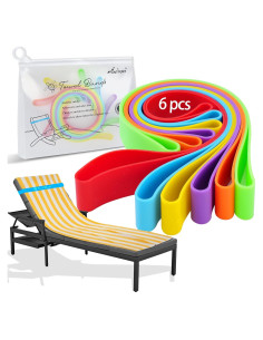 Paquete de 6 bandas para toallas Antfuny - Silicona Multicolor