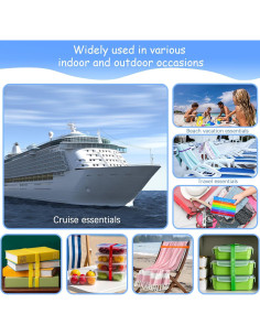 Paquete de 6 bandas para toallas Antfuny - Silicona Multicolor 2