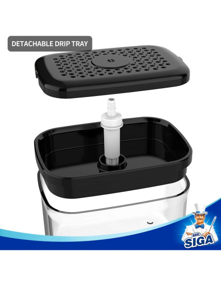Dispensador de Jabón MR.SIGA 900ml con Soporte para Esponjas