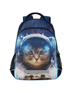 Mochila Escolar para Niños BOENLE Gato Astronauta 22L