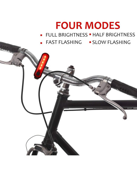 4 Luces LED Recargables USB para Bicicleta Boao Impermeables