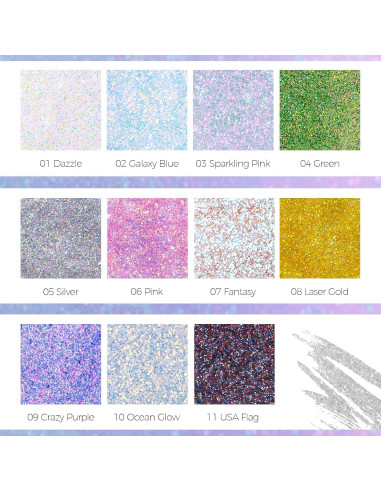 Gel de Brillo Corporal Roll-on DAGEDA Holográfico 104.9g Rosa/Oceánico