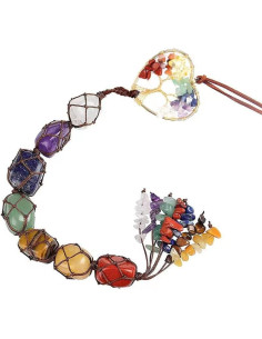 Árbol de la Vida 7 Piedras Chakra Fmelut 4.5 cm Decoración 2