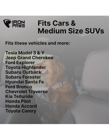 Funda de Asiento para Perro Iron Paws - Impermeable y Lavable