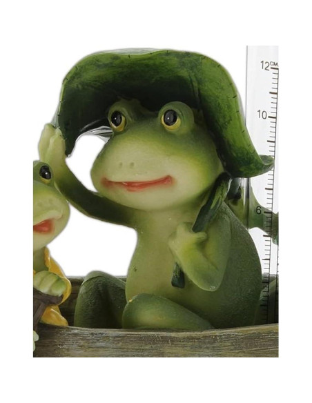 Medidor de Lluvia de Resina Diseños Distintivos Ranas en Barco