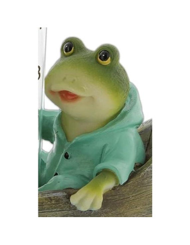 Medidor de Lluvia de Resina Diseños Distintivos Ranas en Barco