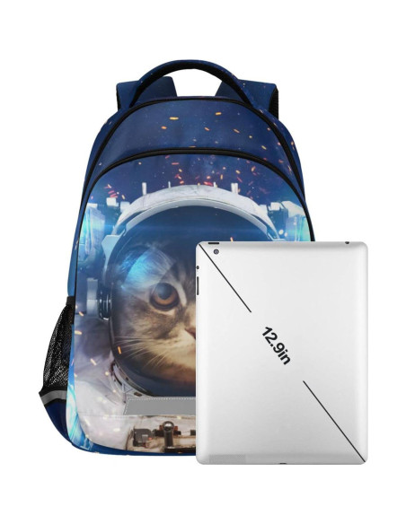 Mochila Escolar para Niños BOENLE Gato Astronauta 22L