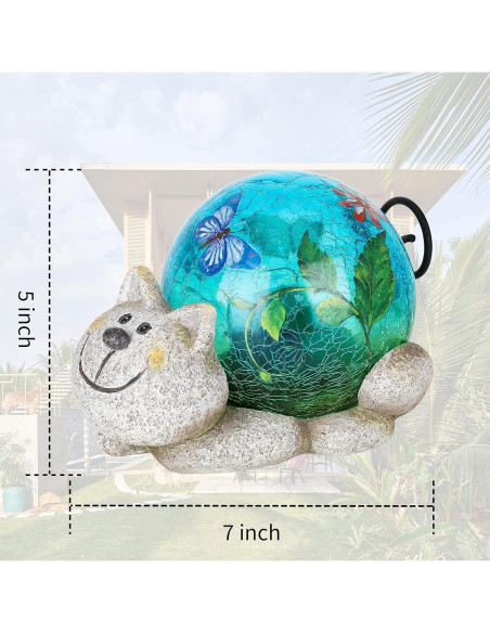 Estatua Solar de Jardín Gato JARDÍN DE SUEÑOS 12.7 cm