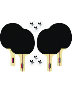 Set de Raquetas de Tenis de Mesa Butterfly RDJ4 para 4 Jugadores 2
